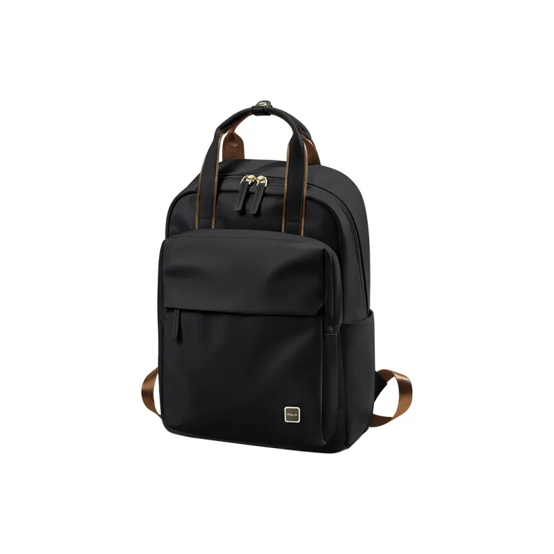 POLO Fabric Backpack Regular Women's Milk Tea Apricot/Classic Black-5