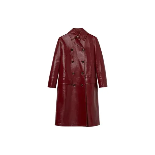 GUCCI SS25 Coats Women's Brown Red