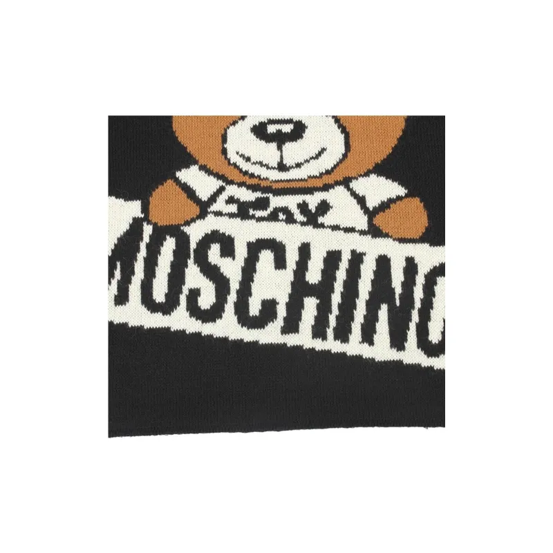 MOSCHINO Knit Scarves Unisex Black-2