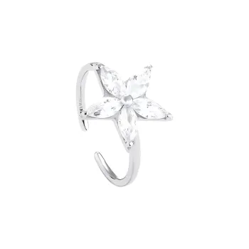 Radiant Zircon 925 Silver Rings Women's Silver