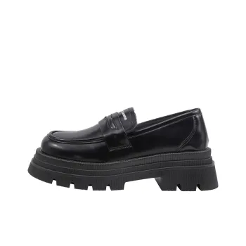 MINGKUANG Street Style British Style Loafers Medium Heel Women's