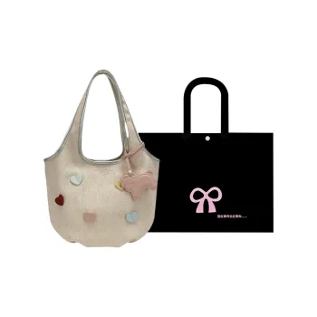 HACIN Canvas Handbag Regular Women's White