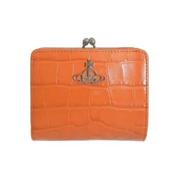 Vivienne Westwood Relief Leather Wallet Women's Orange