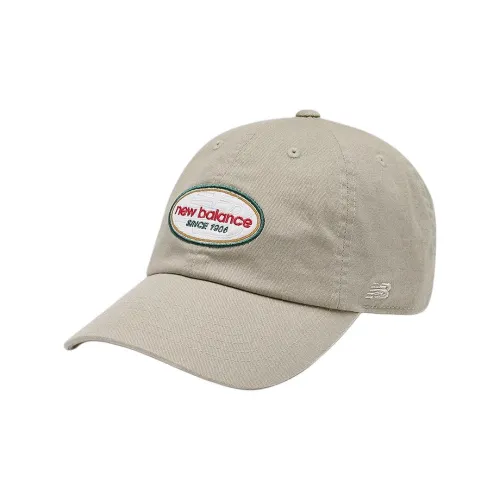 New Balance Cotton Baseball Caps Unisex Beige