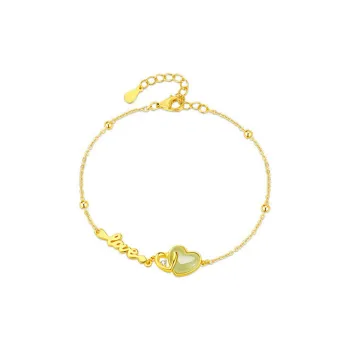 Qing Yi Hetian Jade Bracelets Green Jade Unisex