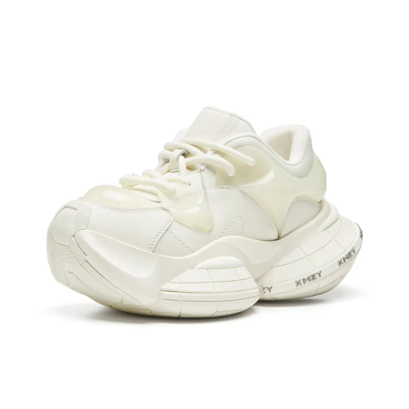 XMZY Interstellar Frisbee Series Chunky Sneakers Women's Low Top Cold Light Gunmetal/Angora Red/Guava Pink/Sand Peach/Pearl White-25