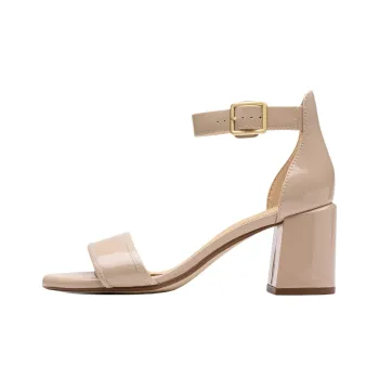 Clarks Ezoria Mae Strap Sandals 7cm Women's Beige