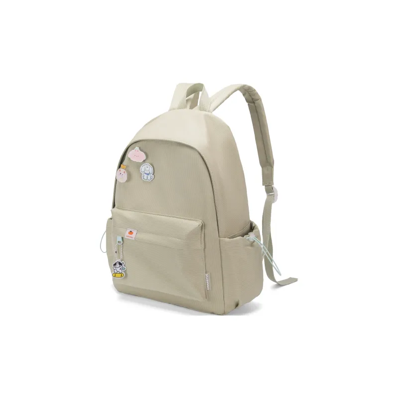 TAKI Nylon Student Commute Large Capacity Versatile Minimalist Style Backpack Unisex Pink/Green/Black/Purple/Custard-24