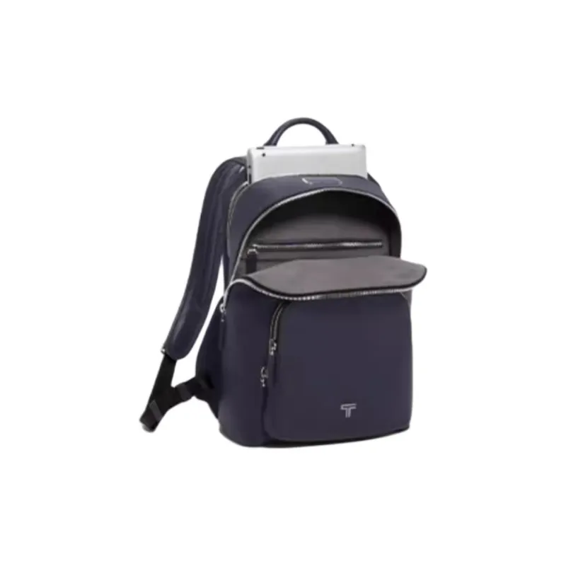 TUMI Cow Leather Backpack Medium Size Men's Marine Blue-2