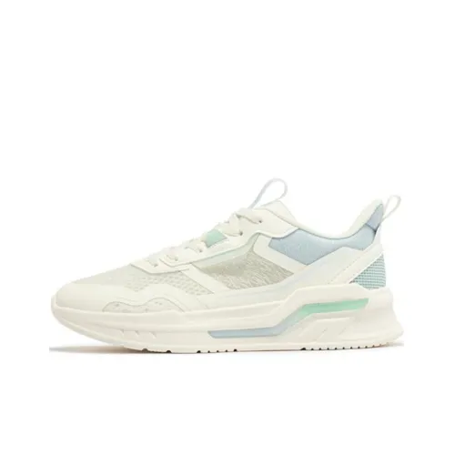 361° Cushioning Anti Slip And Wear Resistant Low Top Running Shoes Women's White Blue