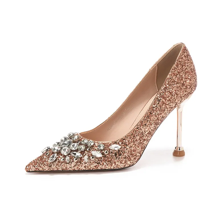 XIMO BULL High Heels Women's Champagne-13