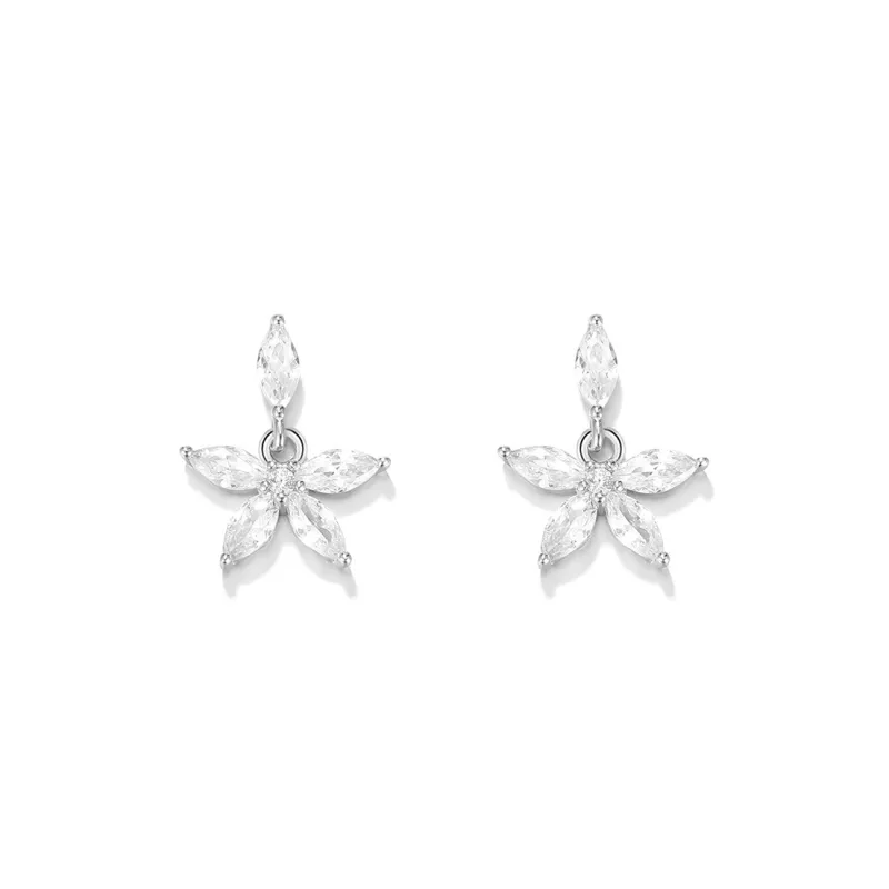 Clect Synthetic Cubic Zirconia Stud Earrings Women's-0