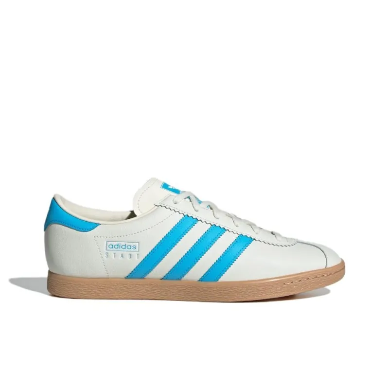 Adidas Originals Stadt Non slip Lightweight Low Top Skateboard Shoes Unisex White Blue-1