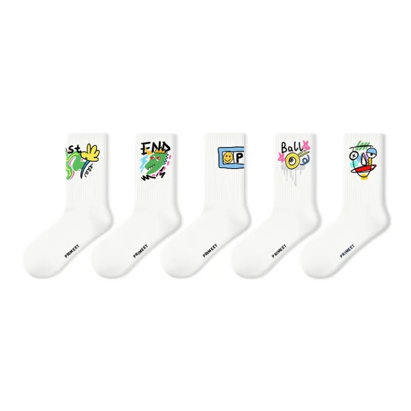 Primeet Mid-Calf Socks Men's 5 Pack-9