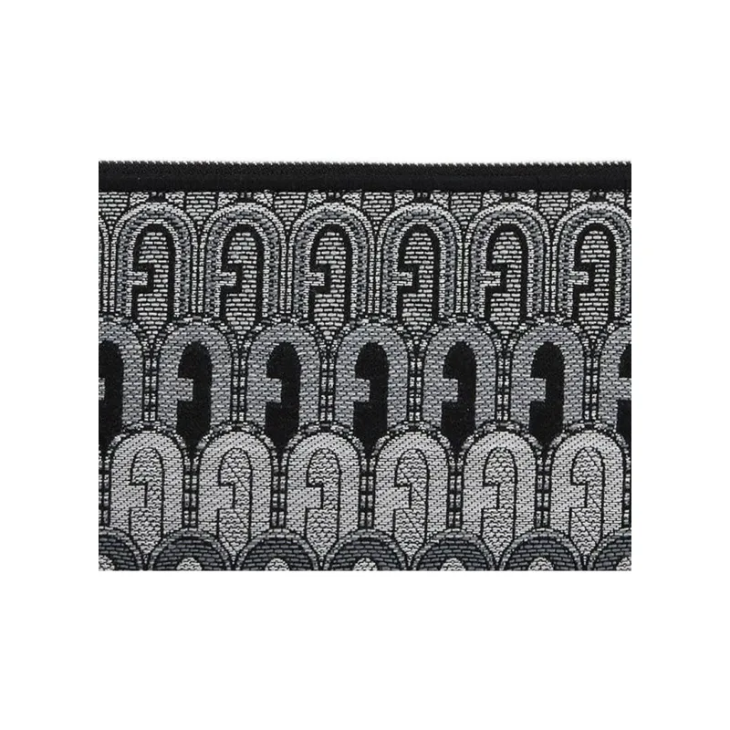 Furla Opportunity Fabric With Leather Clutch Women's Black & Gray-4