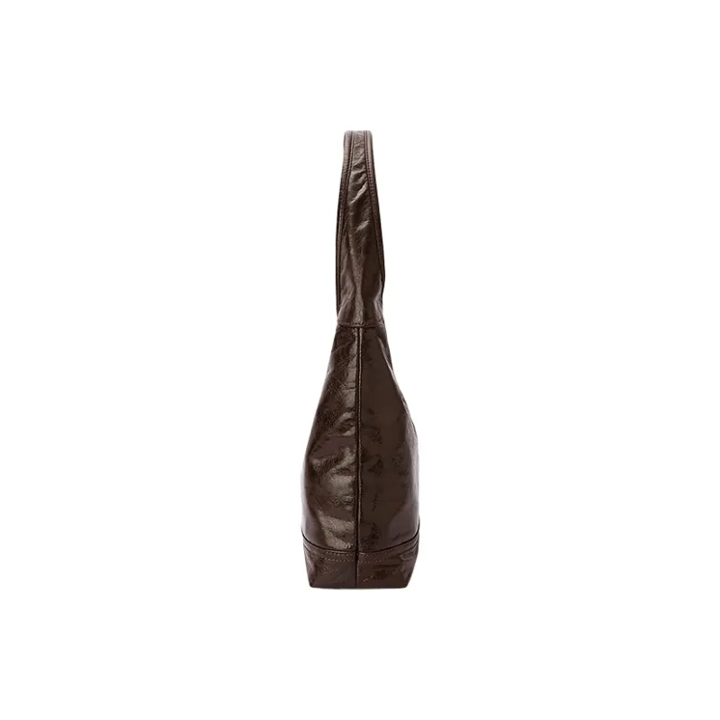 CASSILE Sheepskin Shoulder Bag Women's Chocolate-3