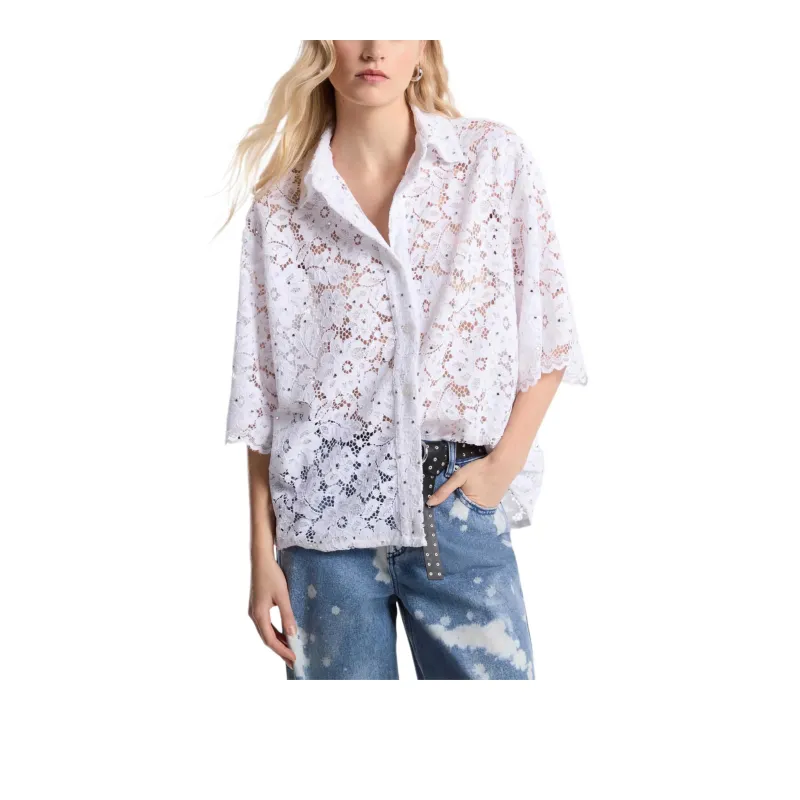 MICHAEL KORS Studded Lace Shirt-2