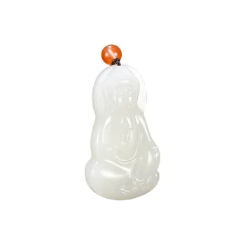 Jade Said Pendants Pale Greenish White Jade Men's