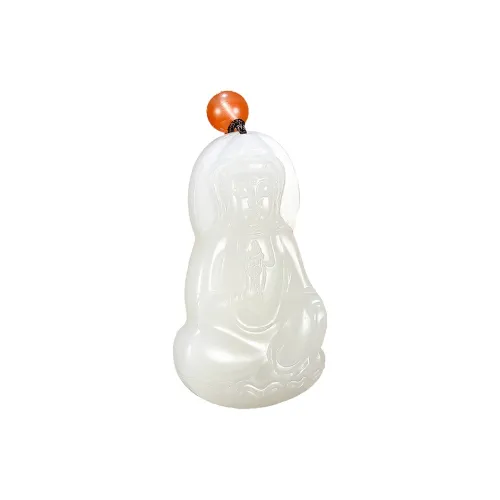 Jade Said Pendants Pale Greenish White Jade Men's
