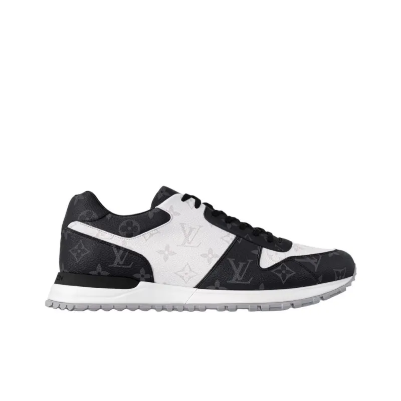 LOUIS VUITTON Run Away Low Top Casual Shoes Men's Gray White-1