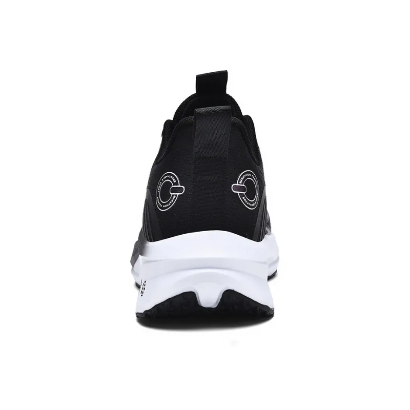 QIUTEXIONG Running Shoes Unisex Low Top Black White/White Orange/Light Gray-3