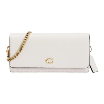 COACH Wallet Calfskin Wallet, Crossbody Bag, Shoulder Bag Small Size Women's White