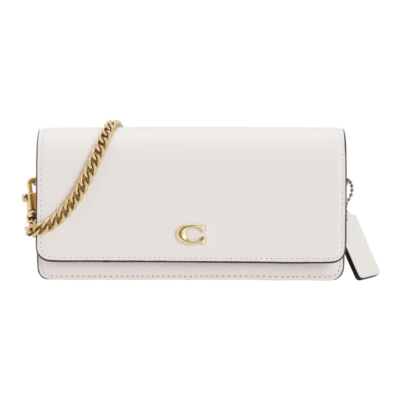 COACH Calfskin Wallet, Crossbody Bag, Shoulder Bag Trumpets Women's White-0