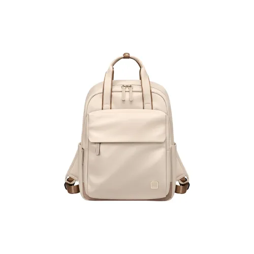 POLO Fabric Backpack Regular Women's Milk Tea Apricot/Classic Black
