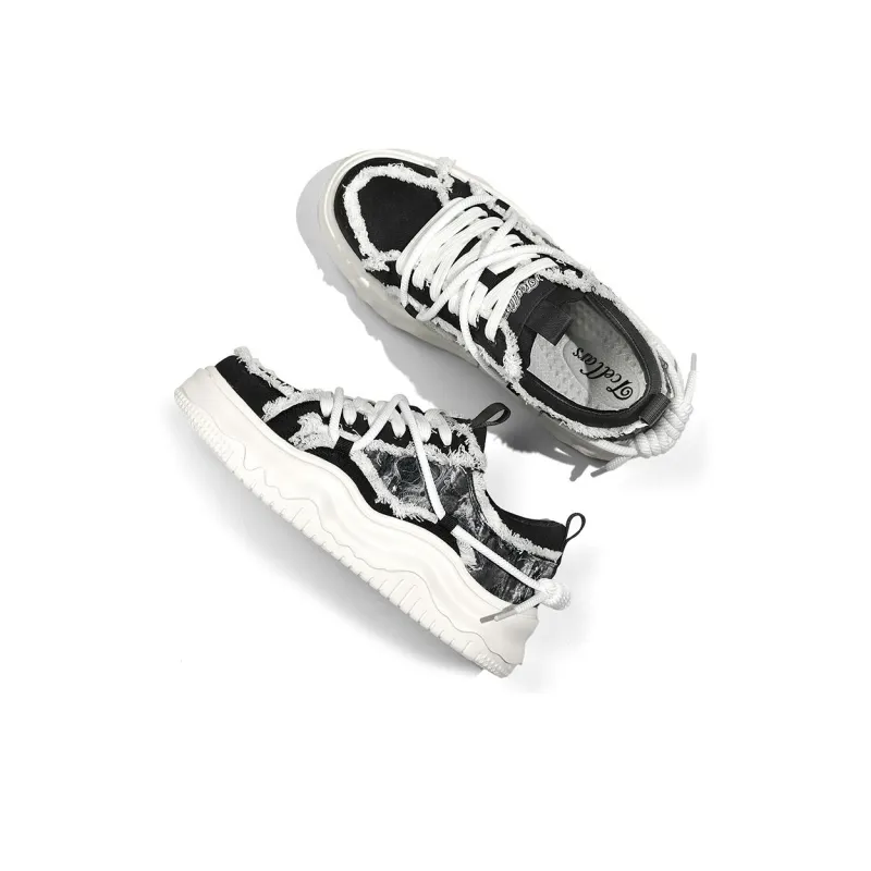 TCELLARS Abrasion Resistant Lightweight Breathable Height Increasing Low Top Skateboard Shoes Unisex-9