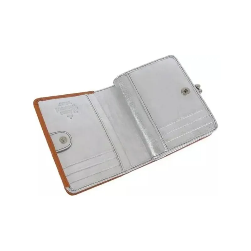 Vivienne Westwood Relief Leather Wallet Women's Orange-4