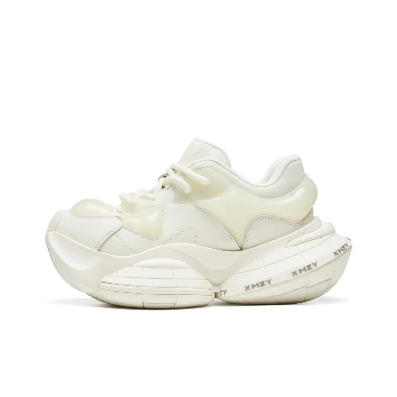 XMZY Interstellar Frisbee Series Chunky Sneakers Women's Low Top Cold Light Gunmetal/Angora Red/Guava Pink/Sand Peach/Pearl White-24