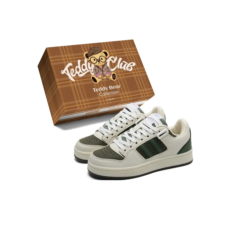 Teddy Bear Collection Coverage Anti Slip And Wear Resistant Low Top Skateboard Shoes Unisex-11