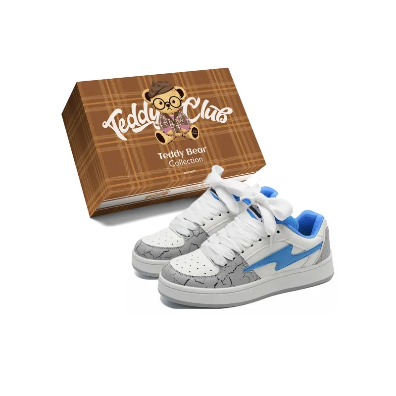 Teddy Bear Collection Coverage Slip Resistant And Abrasion Resistant Low Top Skateboard Shoes Unisex-5