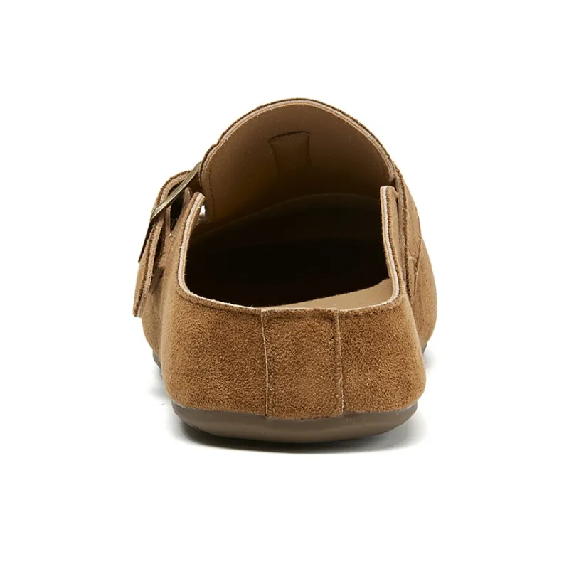La Chapelle Leather Patchwork Woven Abrasion Resistant Slip Resistant Closed Toe Slippers Women's-12