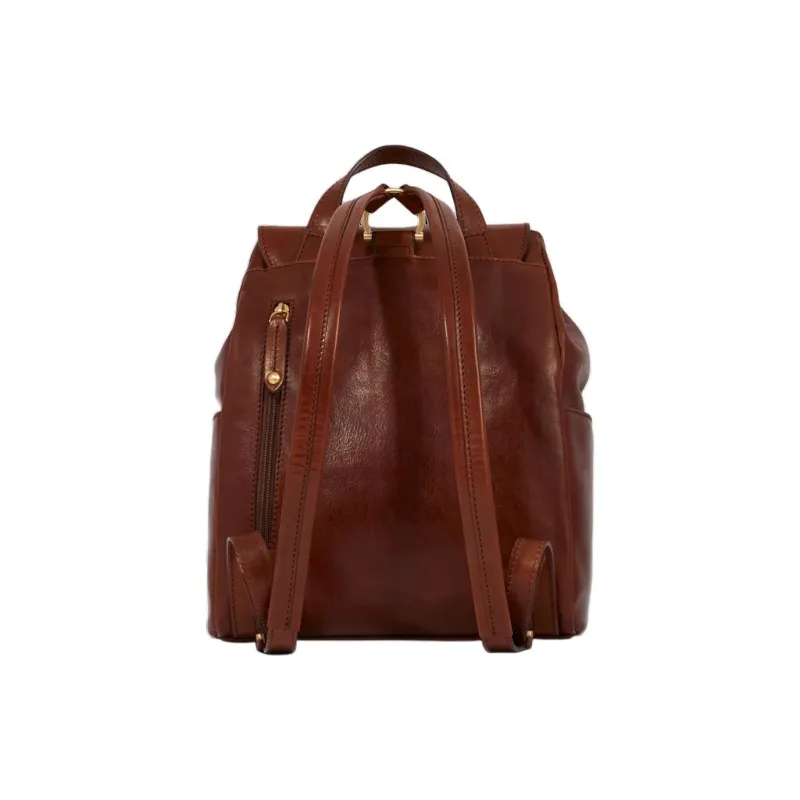 THE BRIDGE Leather Backpack Women's Brown-3