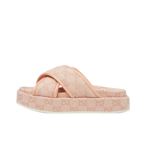 GUCCI Slide Slippers Women's Light Pink