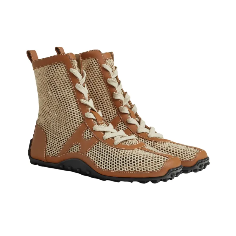 HERMES Kiatsu High-Top Casual Shoes Women's Brown-2
