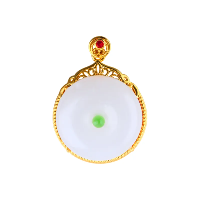 Cloudy Sky Hetian Jade Pendants White Jade Women's-0