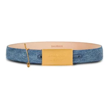 BALMAIN Safety pin Denim Belt