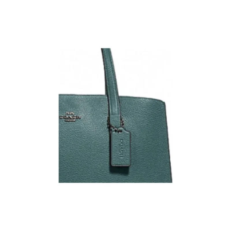 COACH Charlie Leather Handbag Large Size Women's Deep Turquoise-2