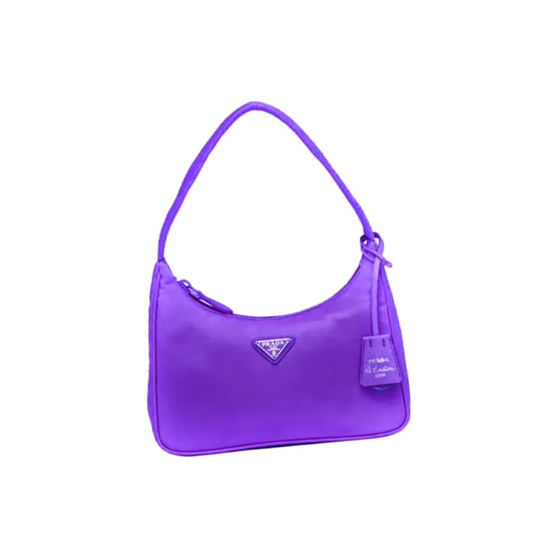 PRADA Re-Edition Nylon Shoulder Bag Handbag Women's Iridescent Purple-1