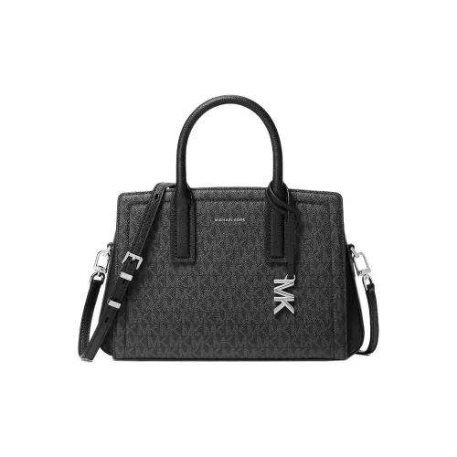 MICHAEL KORS Coated Canvas Shoulder Bag Crossbody Bag Handbag Small Size Women's Black