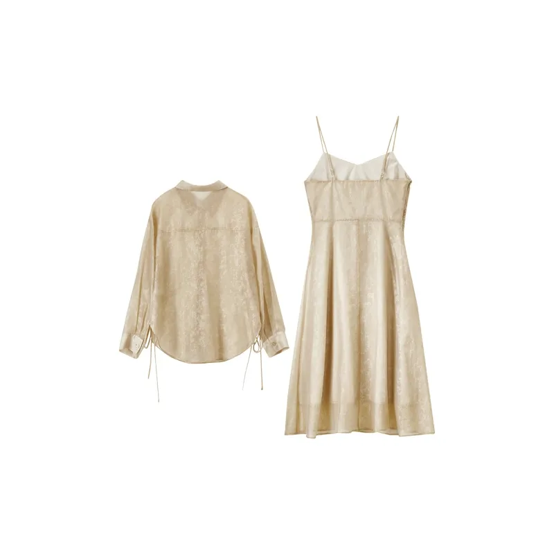 SENTUBILA Skirt Set Women's Linen-1