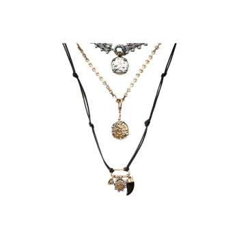 ZARA Zinc Iron Brass Polyester Resin Metal Necklaces Women's Gold