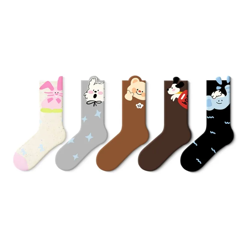 JKN Mid Calf Socks Women's 5 Pack-10
