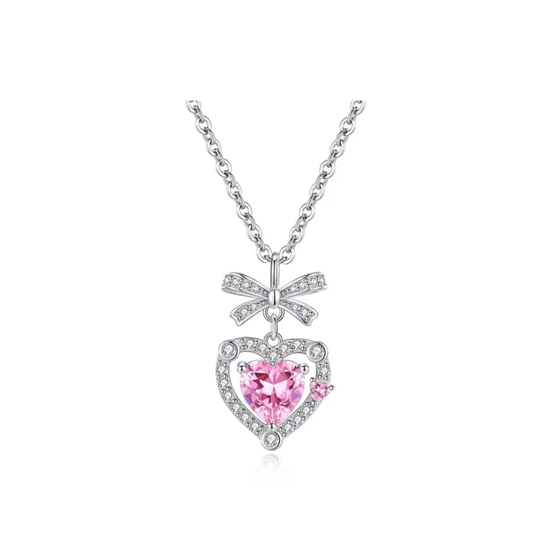 Brilliant Heart S925 Necklaces Women's-0