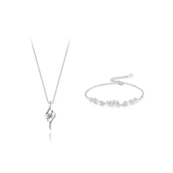 KUMET Sterling Silver Necklaces Women's