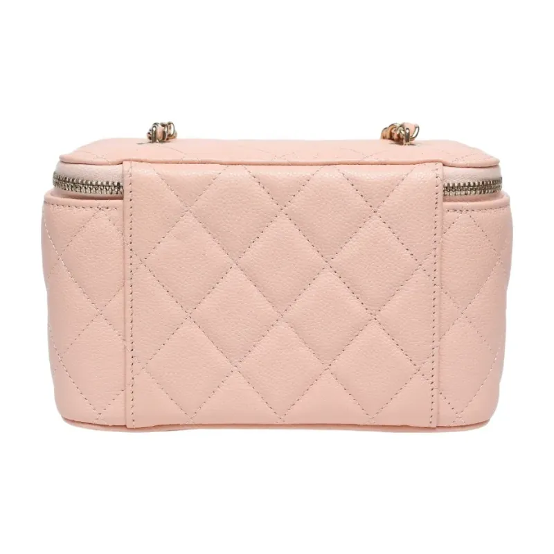CHANEL Grain Cow Leather One Shoulder Box Bag, Crossbody Bag Women's Pink-3