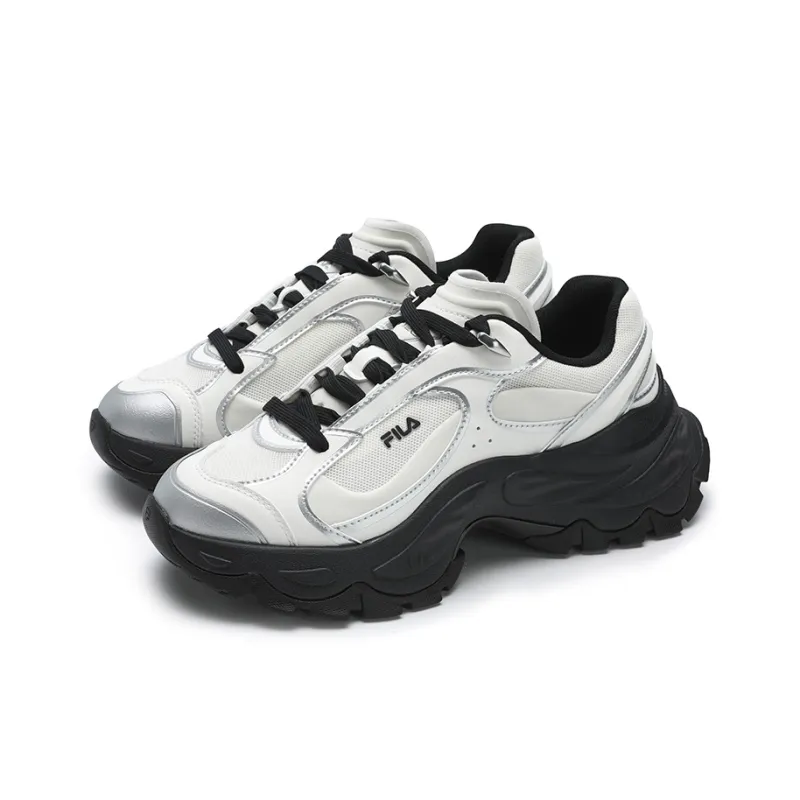 FILA SOFIA 4 Abrasion-Resistant Low-Top Chunky Sneakers Women's White Black-2