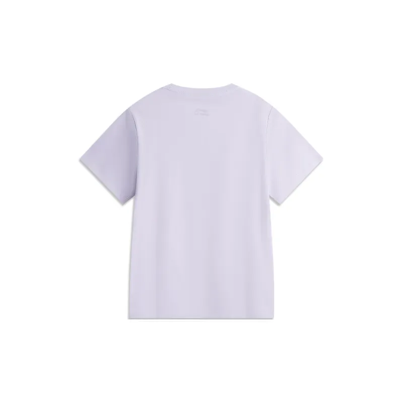 LiNing Sports Life Collection T Shirt Women's Sea Salt Purple-1